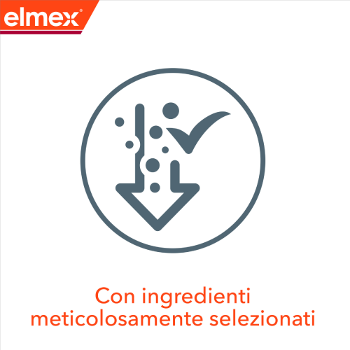 Icona che rappresenta ingredienti accuratamente selezionati per il dentifricio elmex.