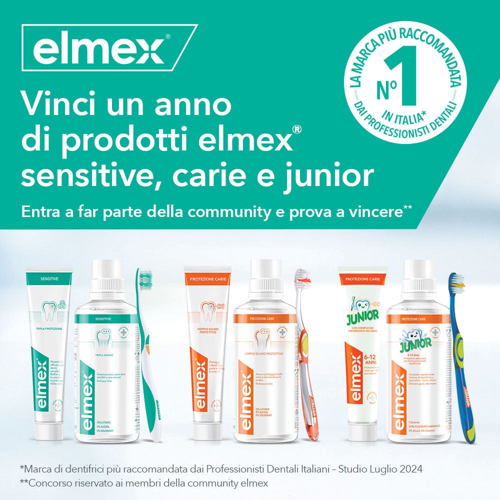 Vinci un anno di prodotti elmex sensitive, carie e junior